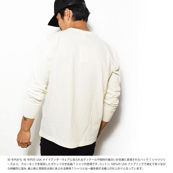 GLAD HAND グラッドハンド STANDARD POCKET L/S T-SHIRTS -WHITE-