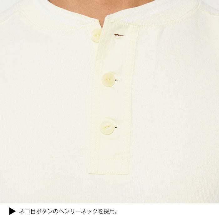 GLAD HAND グラッドハンド THICK HENRY L/S T-SHIRTS -WHITE-