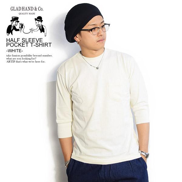 GLAD HAND グラッドハンド HALF SLEEVE POCKET T-SHIRT -WHITE-