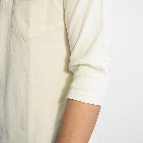 GLAD HAND グラッドハンド HALF SLEEVE HENLEY POCKET T-SHIRT -WHITE-