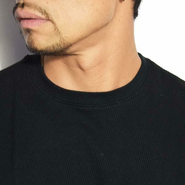 GLAD HAND グラッドハンド STANDARD WAFFLE L/S T-SHIRTS -BLACK-