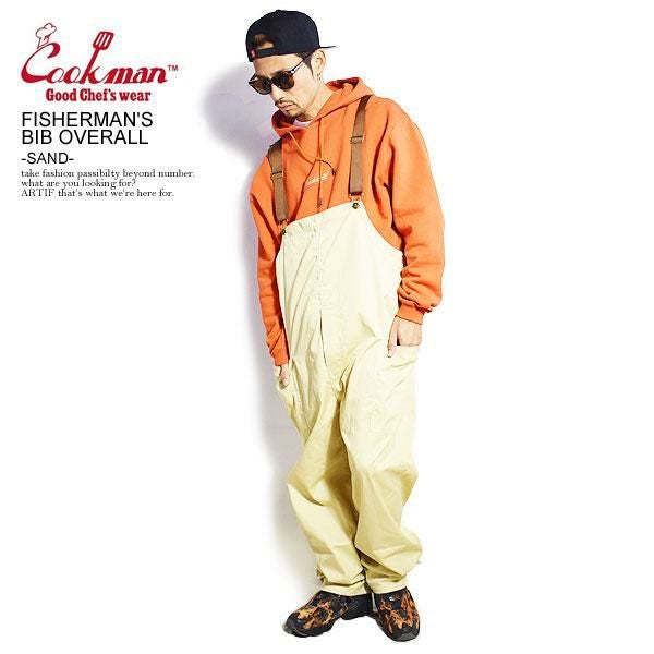 COOKMAN クックマン FISHERMAN'S BIB OVERALL -SAND- メンズ