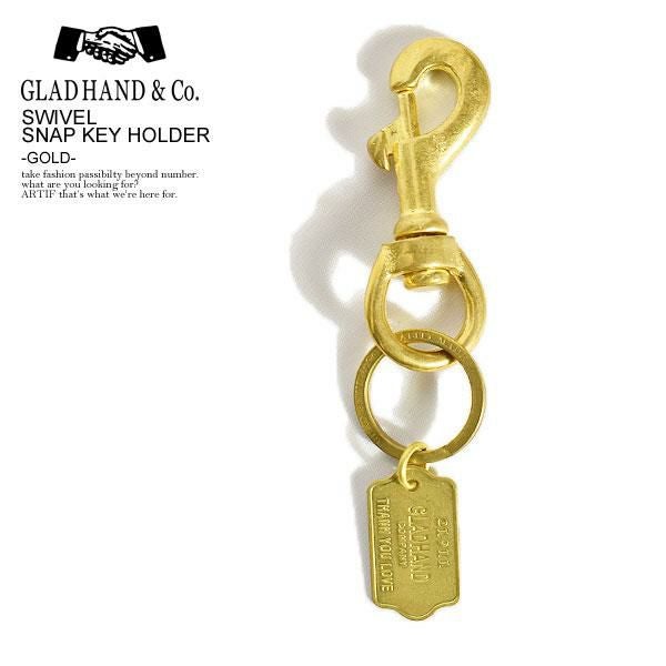 GLAD HAND グラッドハンド SWIVEL SNAP KEY HOLDER -GOLD-