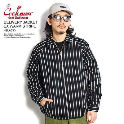COOKMAN クックマン DELIVERY JACKET EX WARM STRIPE -BLACK-