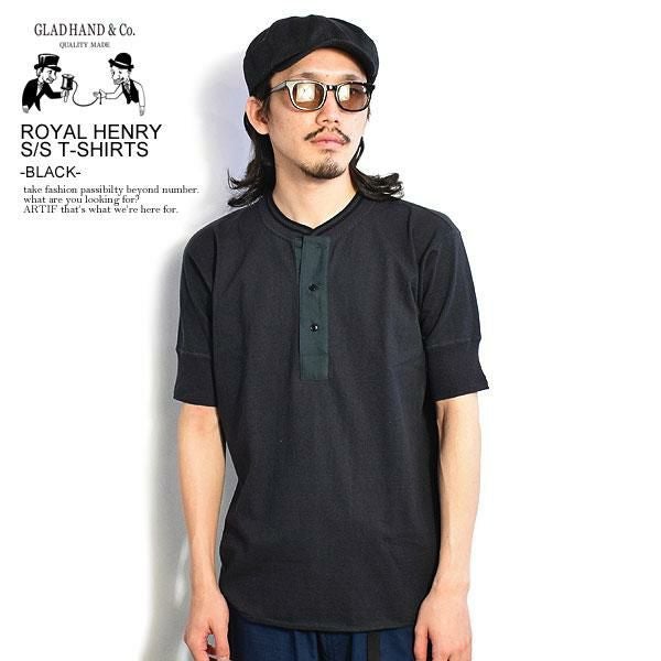 【GLAD HAND&Co】スイングトップ ブラック S GLAD HAND グラッドハンド ROYAL HENRY S/S T-SHIRTS -BLACK- メンズ T